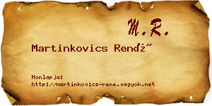 Martinkovics René névjegykártya